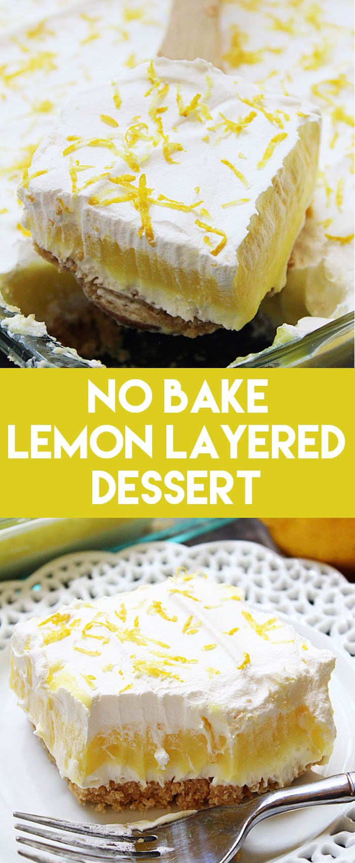 Lemon Pudding Dessert
 No Bake Lemon Layered Dessert High Heels and Grills