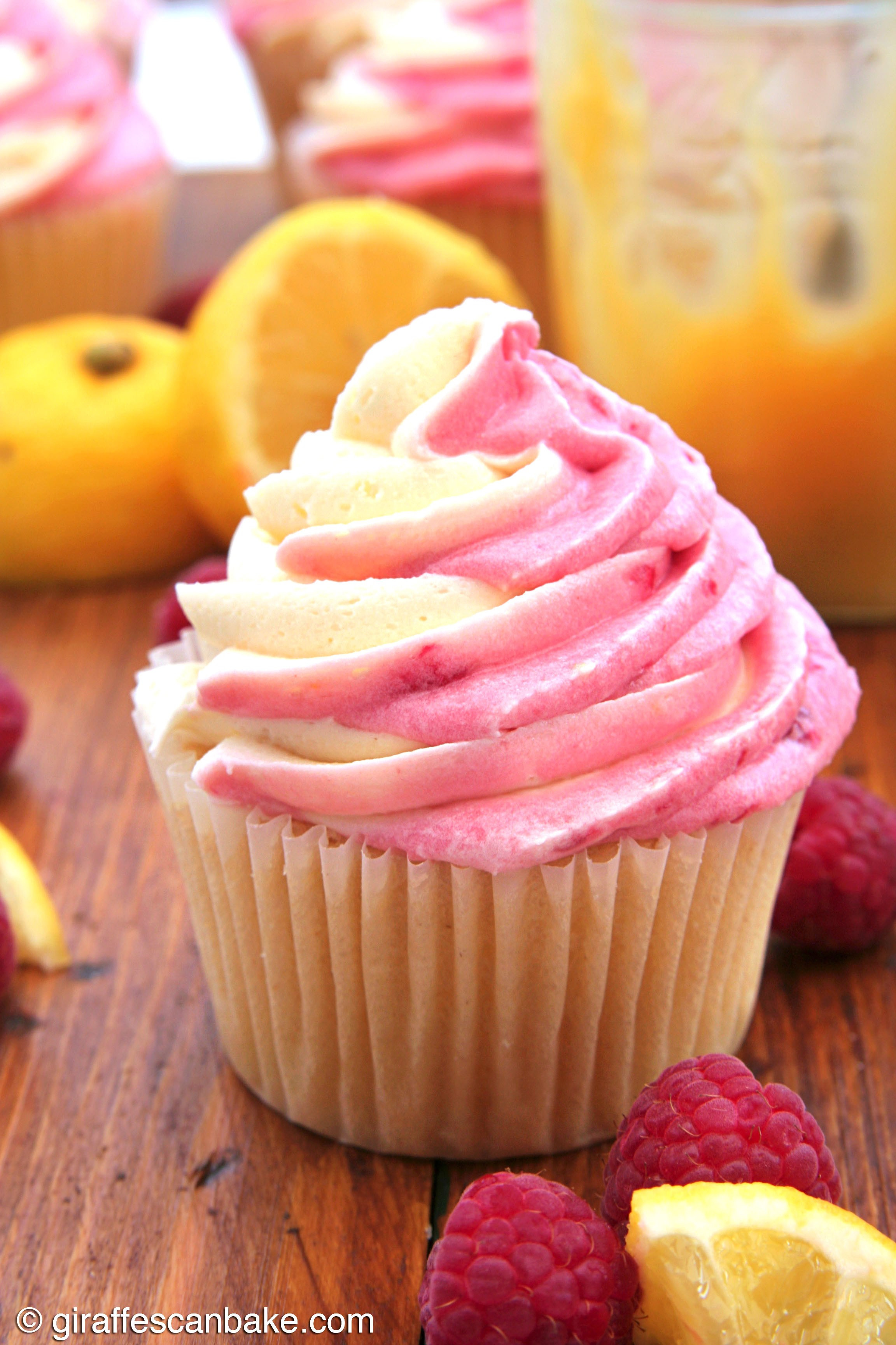 Lemon Raspberry Cupcakes
 Raspberry Lemon Cupcakes Giraffes Can Bake