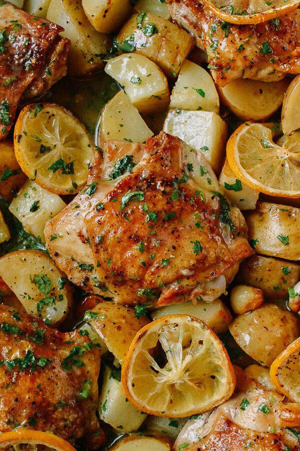 Lemon Roasted Chicken
 baked lemon chicken thighs recipe