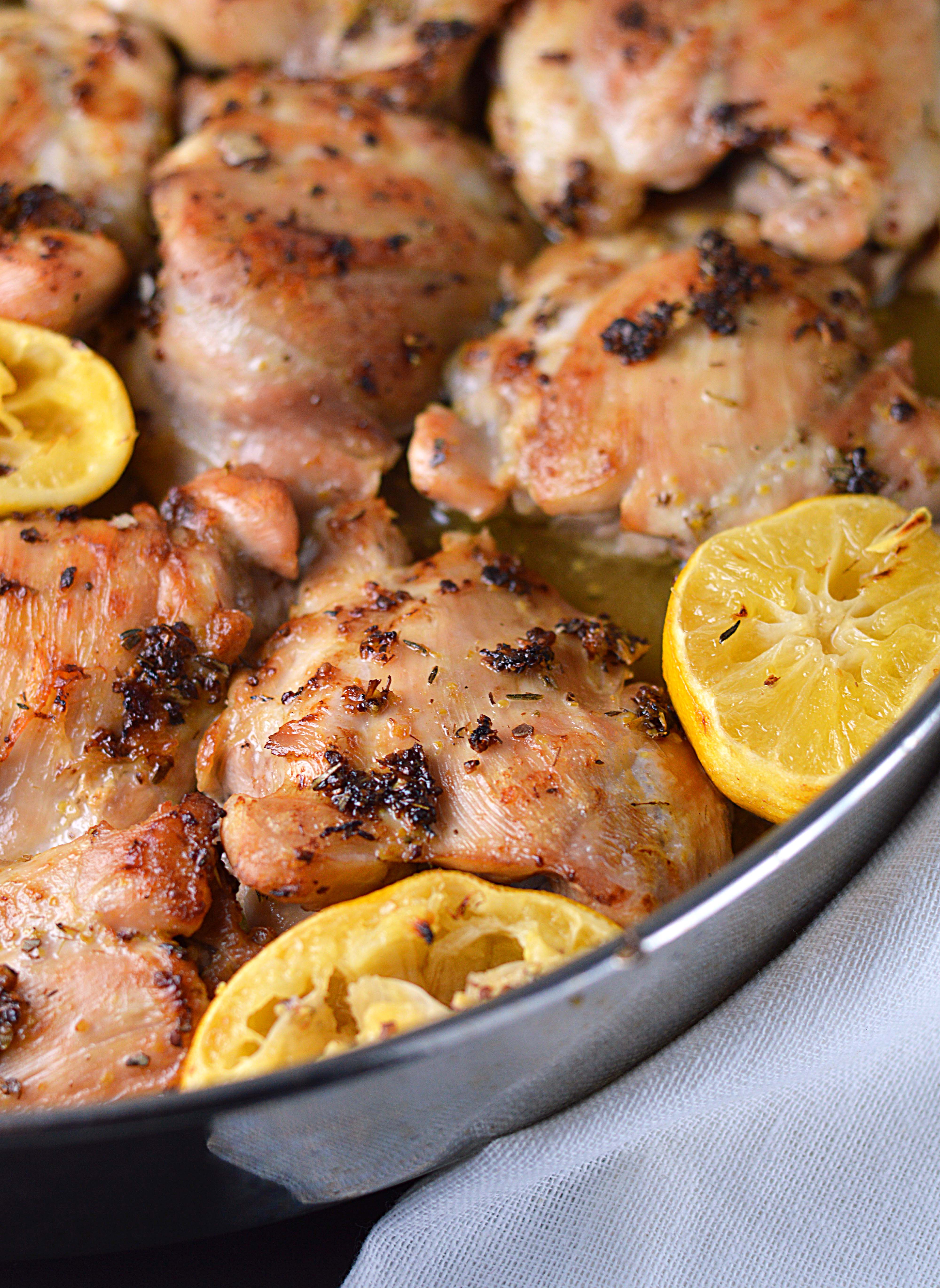 Lemon Roasted Chicken
 Pan roasted lemon chicken Friday is Cake Night