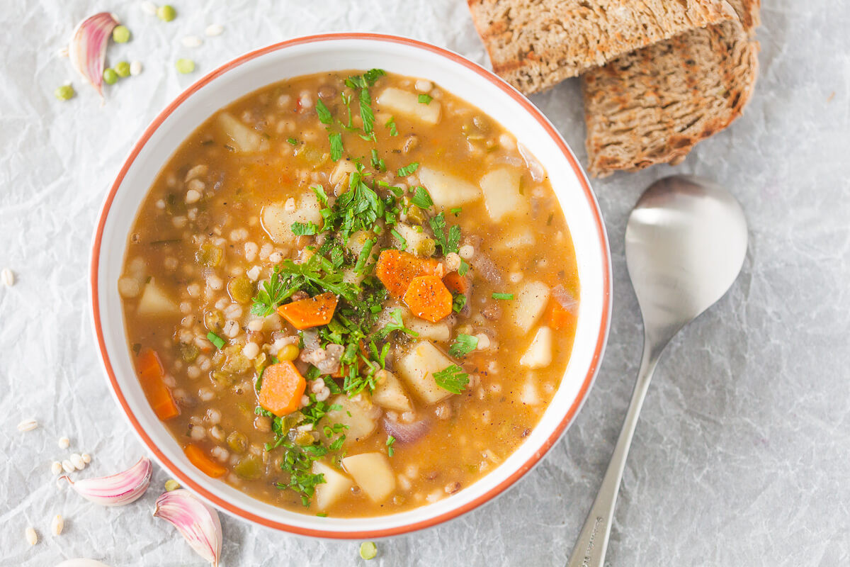 Lentil Barley Soup
 Vegan Barley and Lentil Soup Vibrant Plate