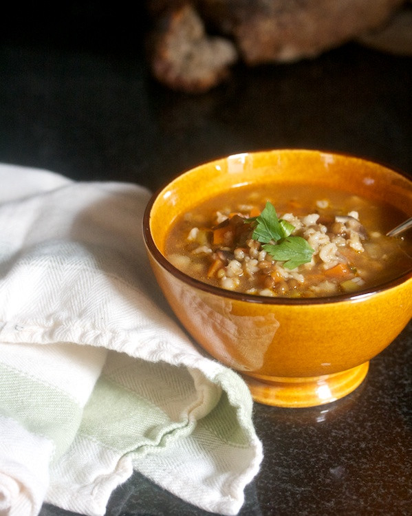 Lentil Barley Soup
 Lentil & Barley Soup with Mushrooms Big Girls Small Kitchen