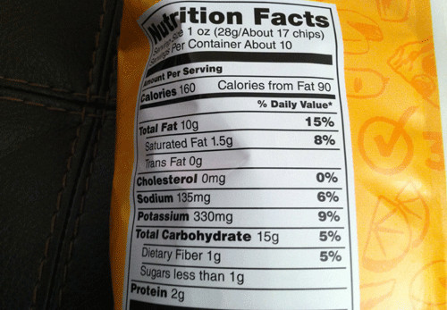 Let'S Potato Chips
 how many calories in potato chips