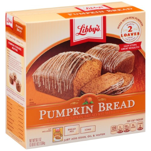 Libbys Pumpkin Bread
 Libby s Pumpkin Bread Kit with Icing 56 1 Oz