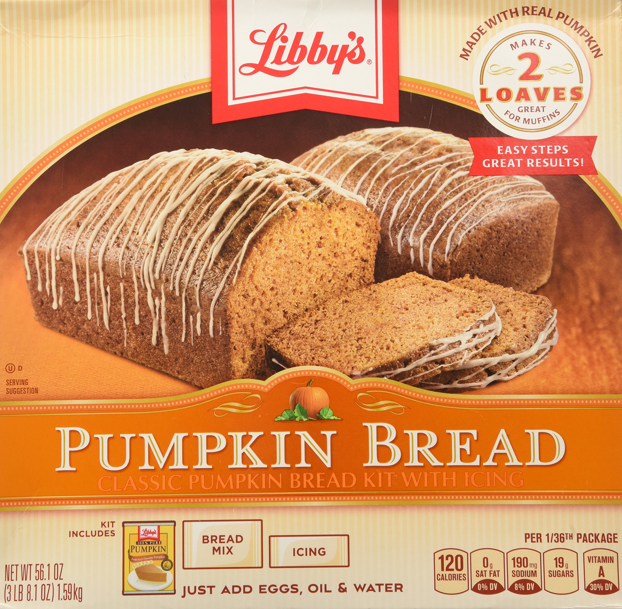 Libbys Pumpkin Bread
 Amazon Libby s Pumpkin Bread Kit with Icing 56 1