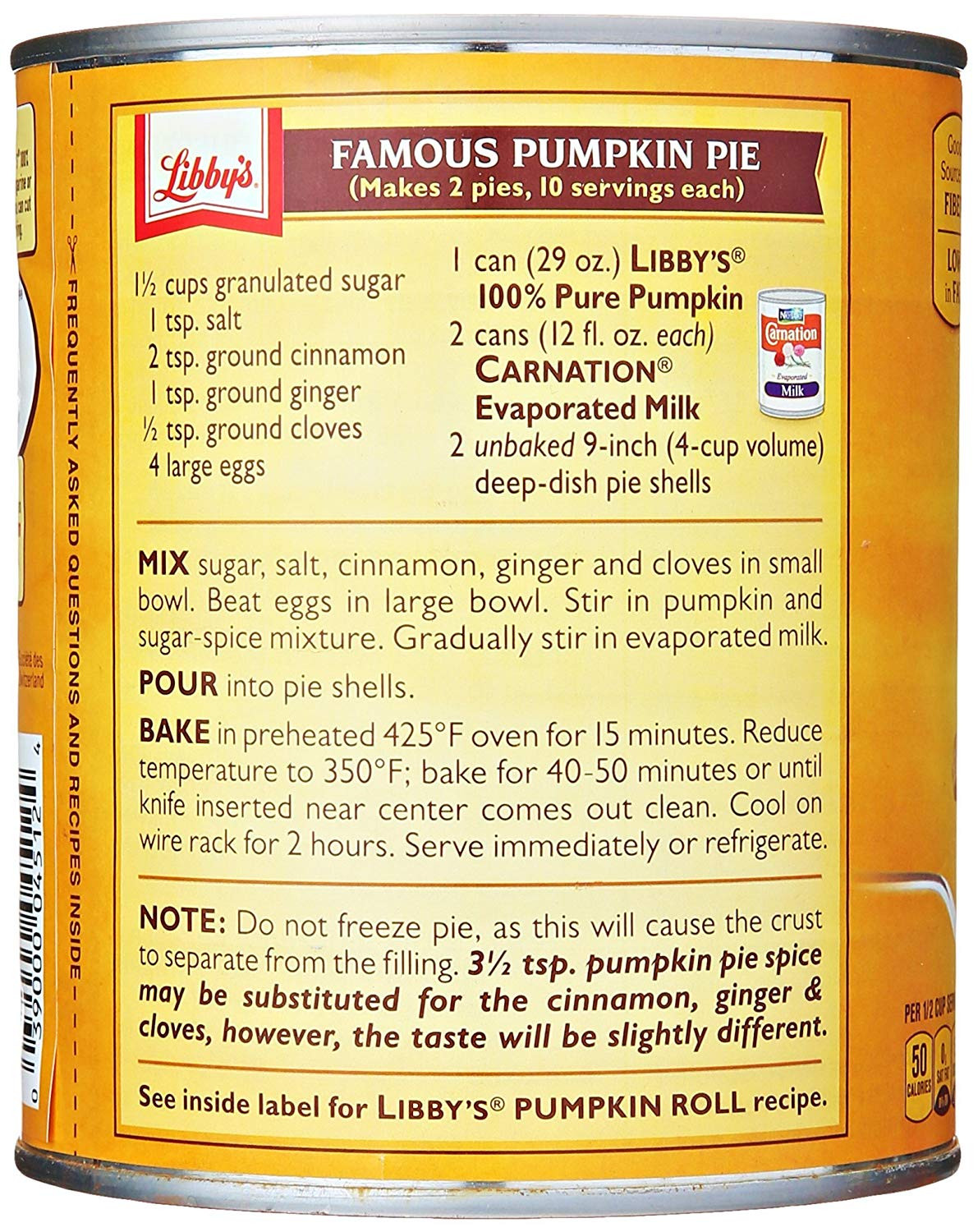 Libbys Pumpkin Pie Recipe
 libby s pumpkin pie mix directions