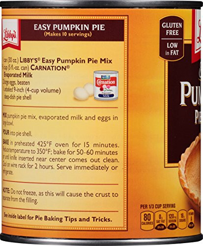 Libbys Pumpkin Pie Recipe
 libby pumpkin pie mix ingre nts