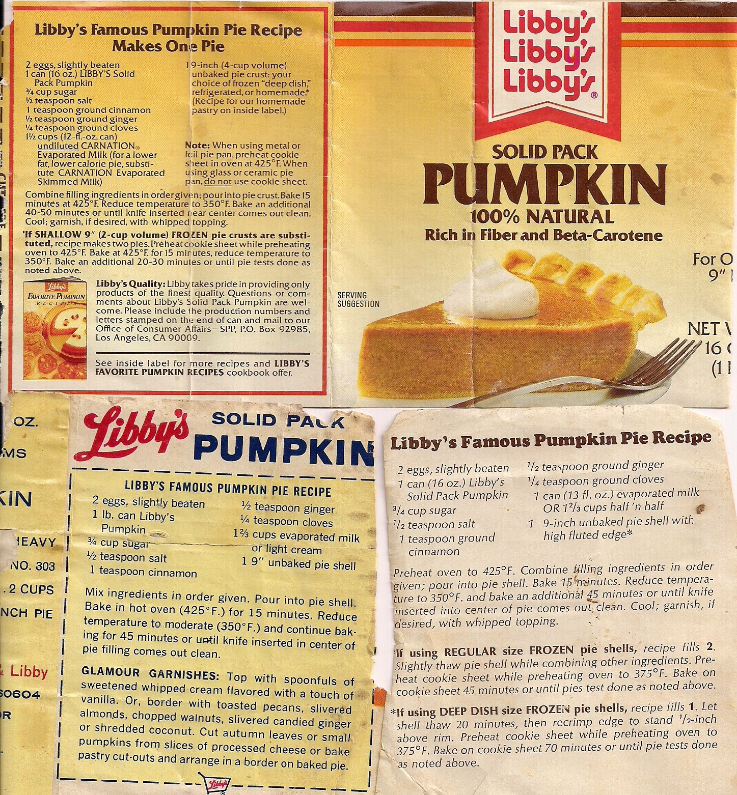 Libbys Pumpkin Pie Recipe
 Grandma’s “Secret” Pumpkin Pie Recipe