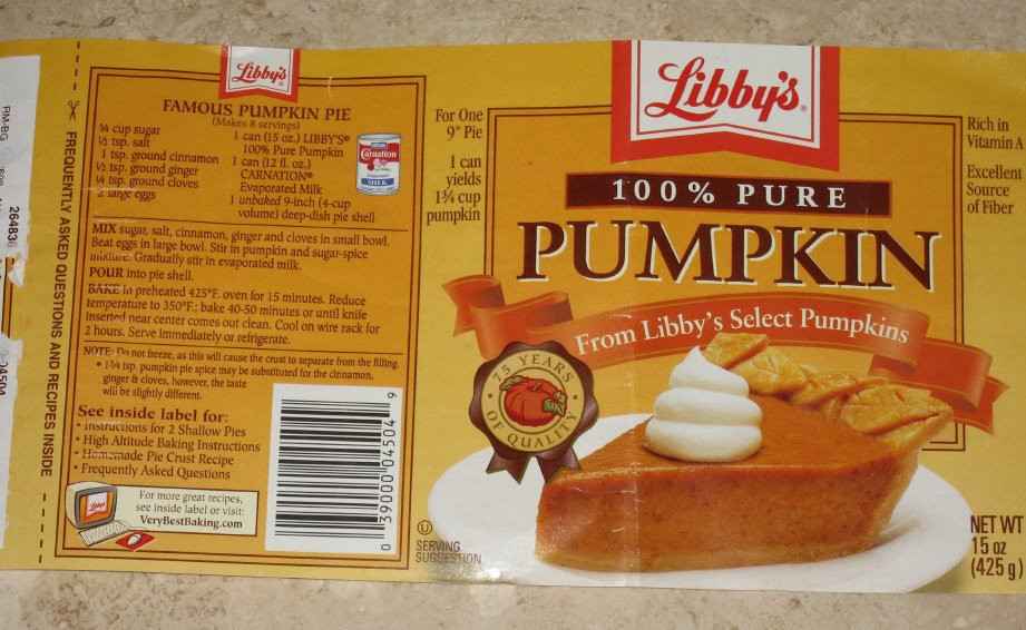 Libbys Pumpkin Pie Recipe
 Pumpkin Mincemeat Pie