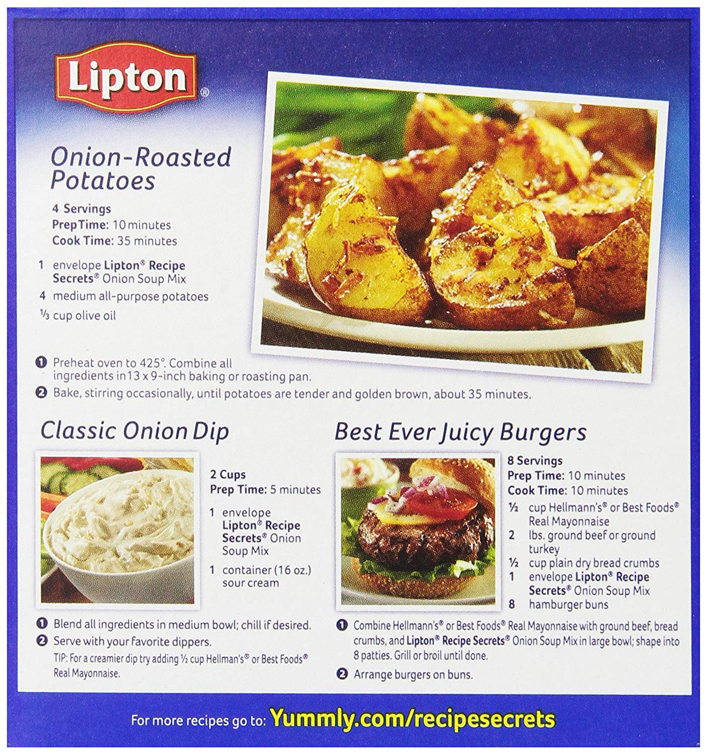 Lipton Onion Soup Mix Ingredients
 lipton onion soup mix potatoes