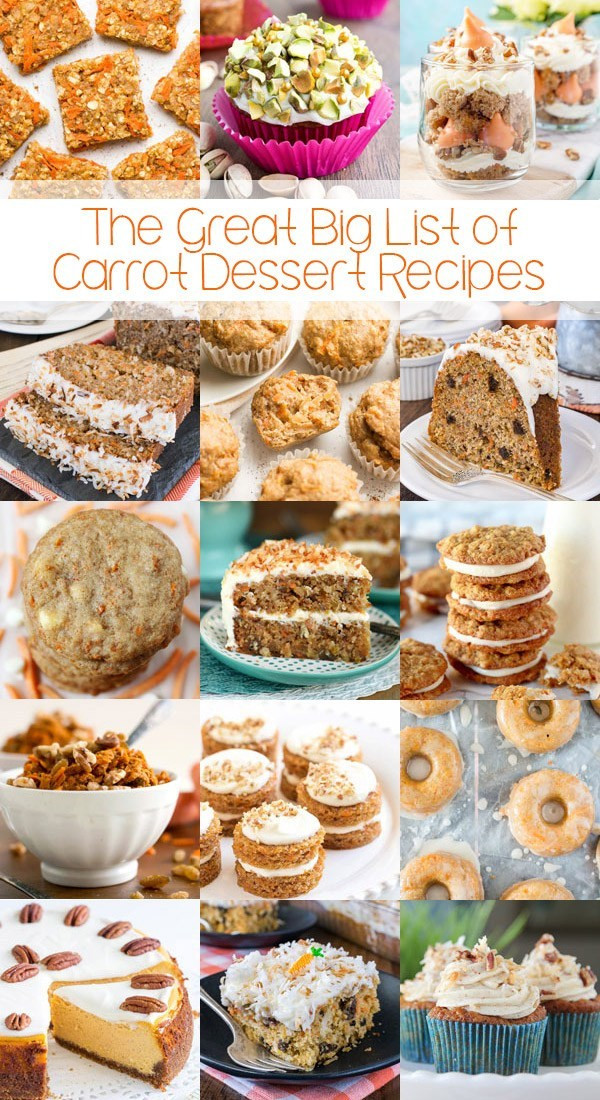 List Of Desserts
 The Great Big List of Carrot Dessert Recipes • Sarahs Bake