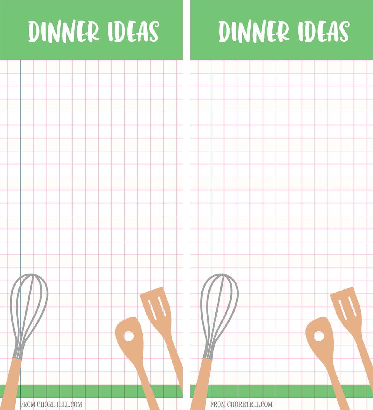 List Of Dinner Ideas
 Dinner ideas printable list Free printable s