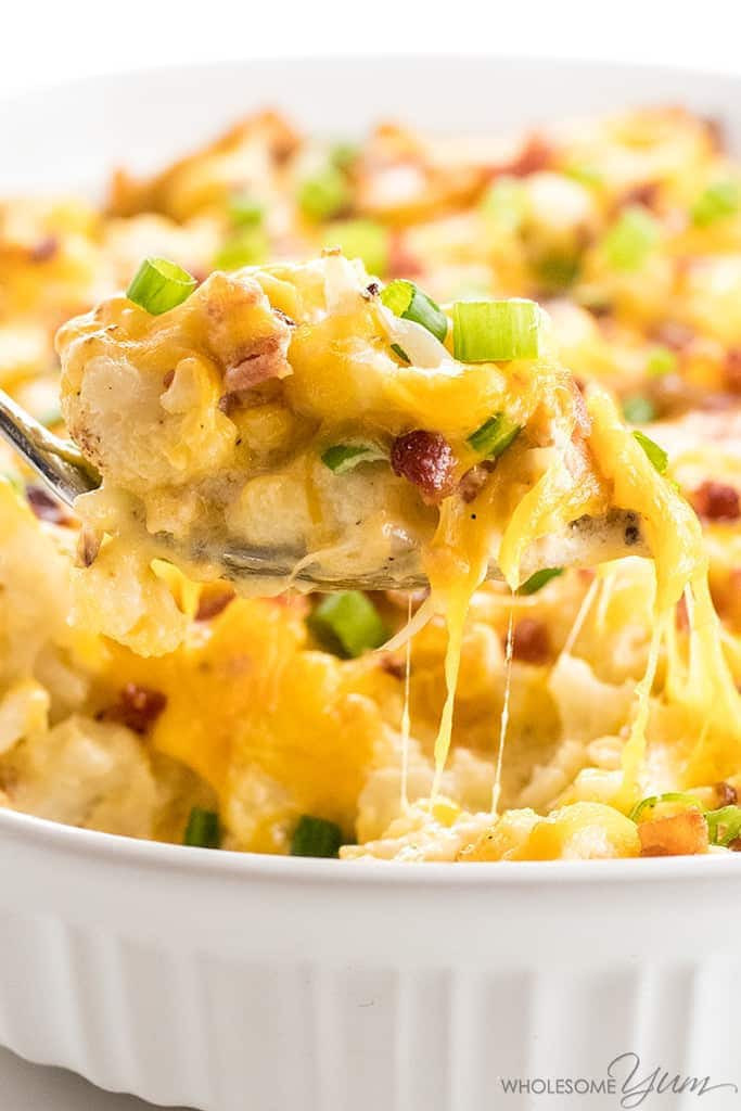 Loaded Cauliflower Casserole
 Easy Cheesy Loaded Cauliflower Casserole Recipe