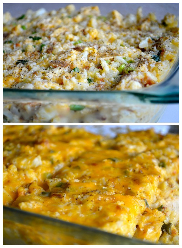 Loaded Cauliflower Casserole
 Rachel Schultz LOADED CAULIFLOWER & CHICKEN CASSEROLE