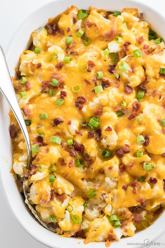 Loaded Cauliflower Casserole
 Easy Cheesy Loaded Cauliflower Casserole Recipe