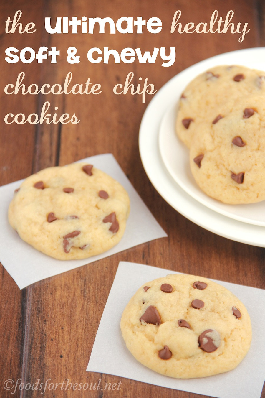 Low Calorie Chocolate Chip Cookies
 The Ultimate Healthy Soft & Chewy Chocolate Chip Cookies