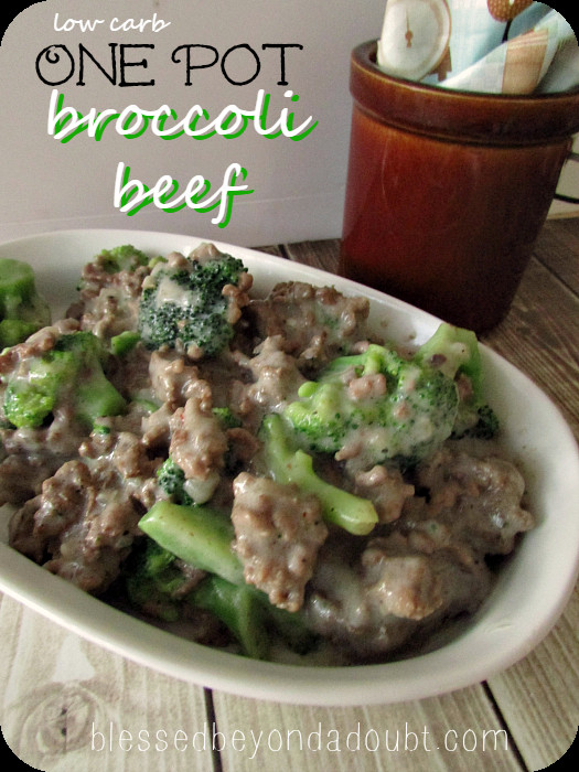 Low Calorie Ground Beef Recipes
 e Pot Low Carb Beef Broccoli Recipe Blessed Beyond A Doubt