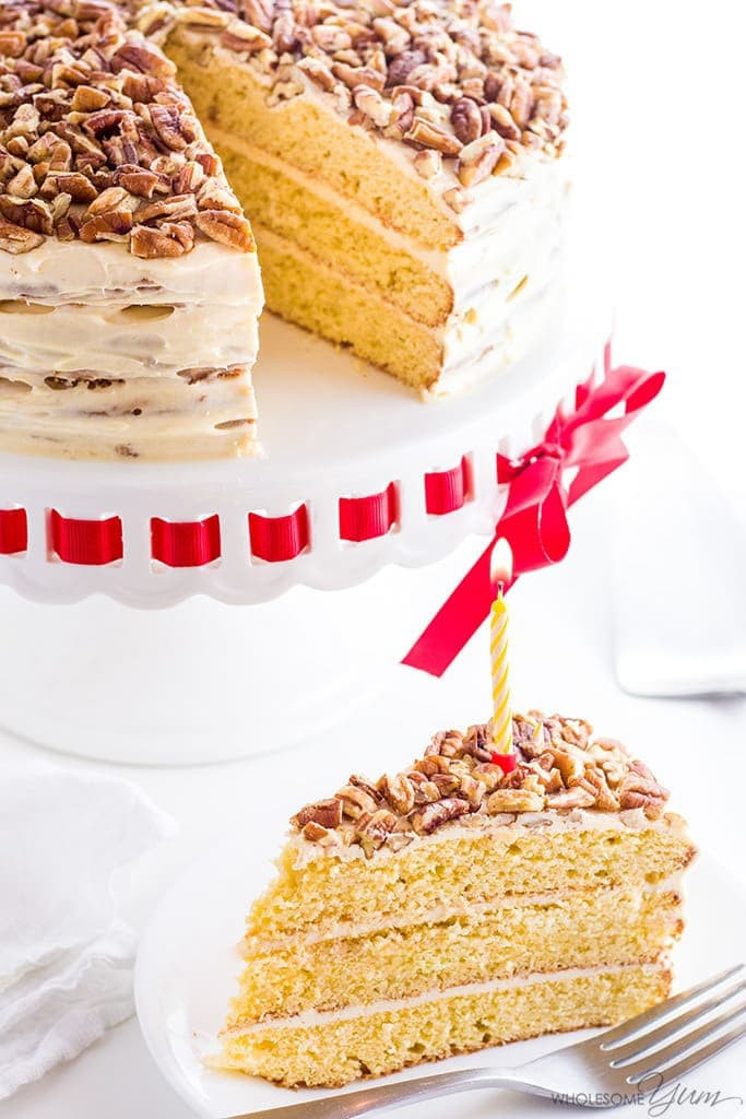 Low Carb Birthday Cake
 Vanilla Gluten Free Keto Birthday Cake Recipe Sugar Free