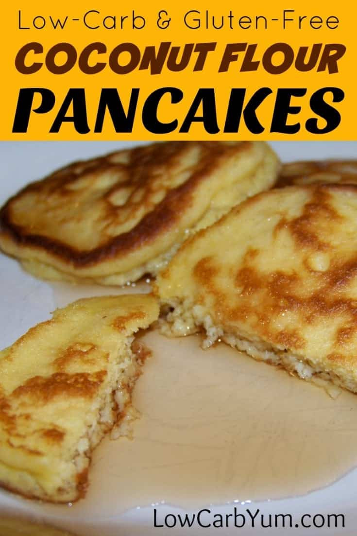 Low Carb Coconut Flour Pancakes
 low carb gluten free coconut flour pancakes recipe cover