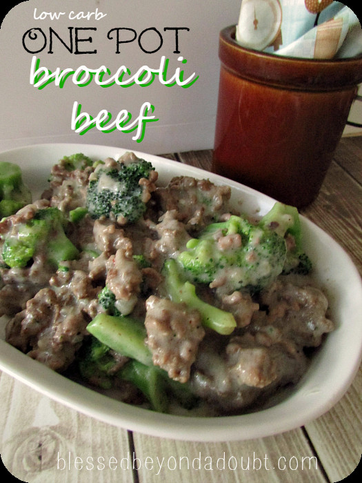 Low Carb Ground Beef Recipes
 e Pot Low Carb Beef Broccoli Recipe Blessed Beyond A Doubt