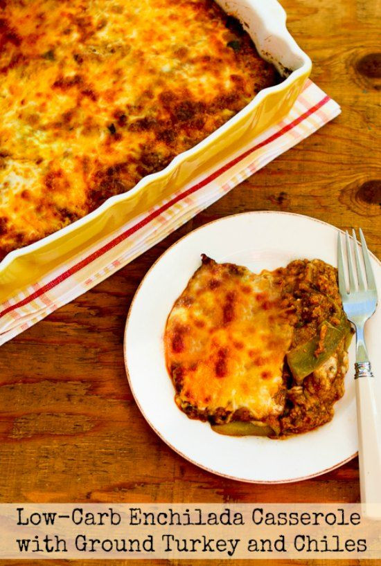 Low Carb Ground Turkey Recipes
 Low Carb Enchilada Casserole with Ground Turkey and Chiles