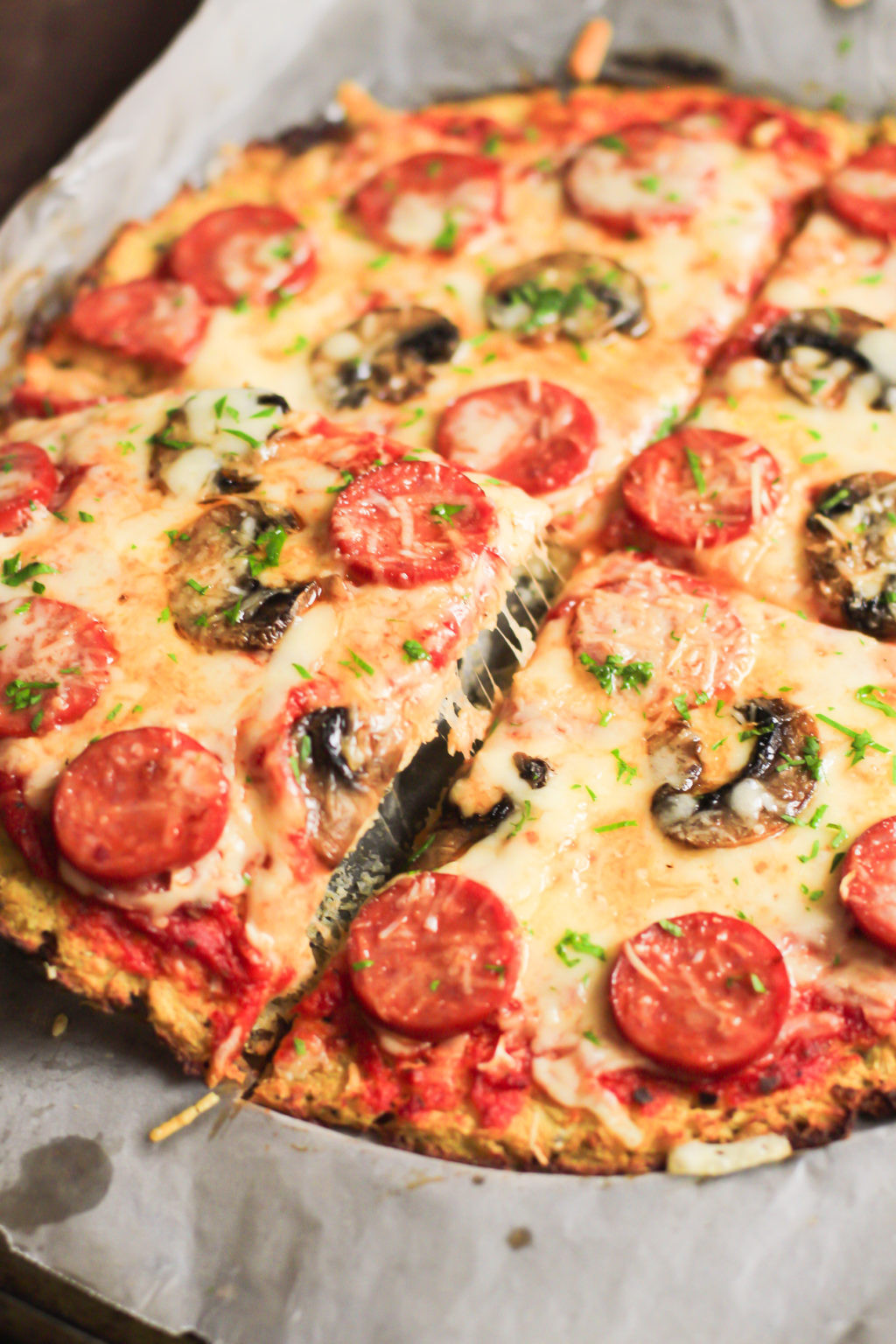 Low Carb Pizza Dough
 Low carb Pepperoni Cauliflower Pizza Crust Primavera Kitchen