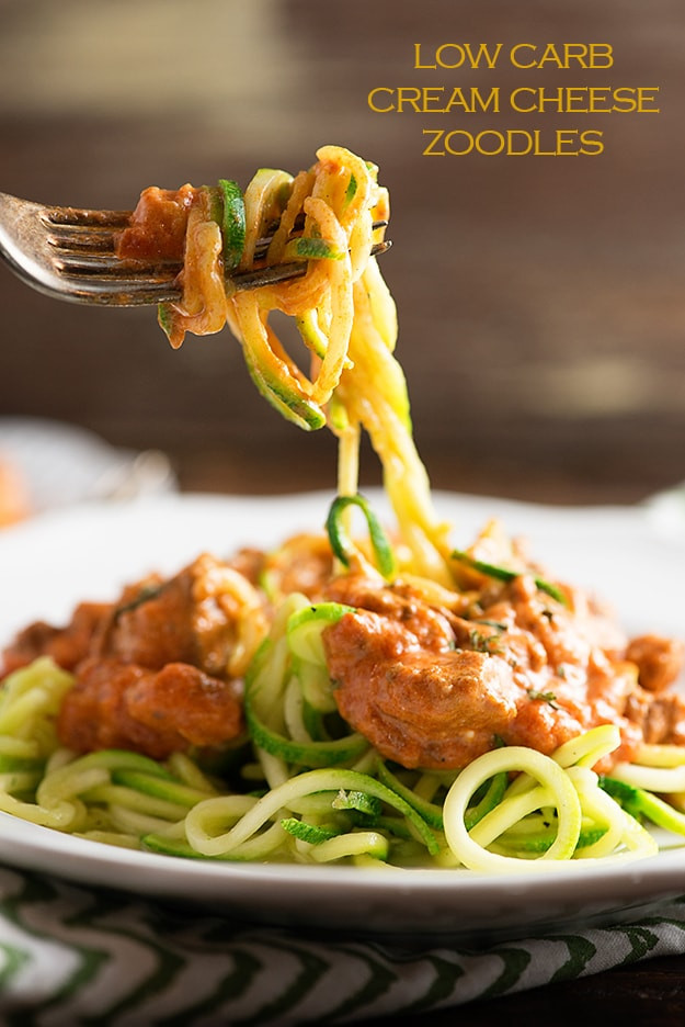 Low Carb Spaghetti
 Low Carb Cream Cheese Zoodles