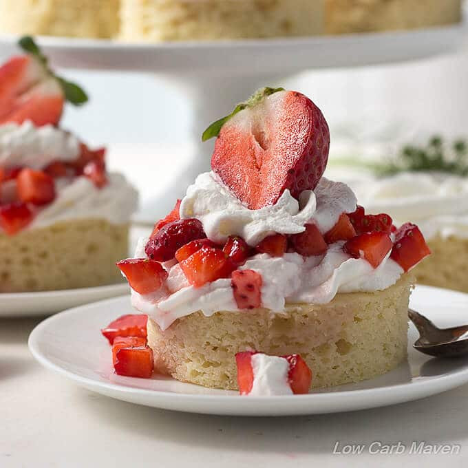 Low Carb Strawberry Dessert
 Low Carb Strawberry Almond Shortcake cake version