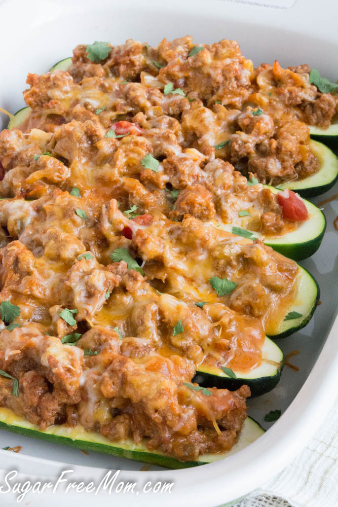 Low Carb Zucchini Recipes
 Low Carb Taco Stuffed Zucchini Boats