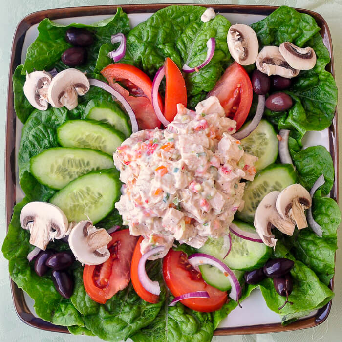 Low Fat Chicken Salad
 Low Fat Ranch Chicken Salad low ca l& low fat but big on