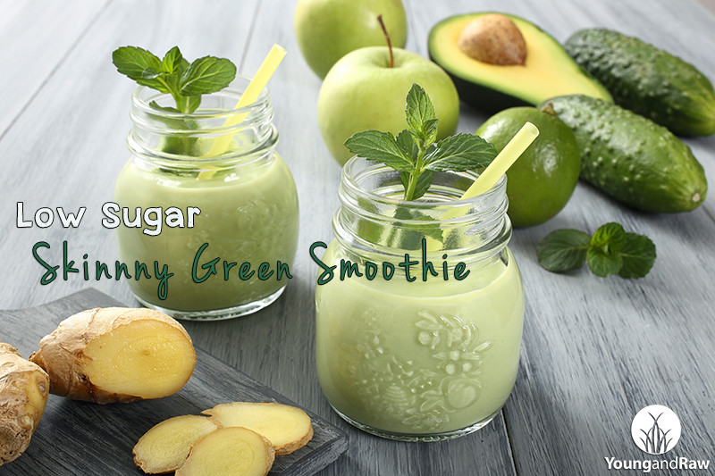Low Sugar Smoothies
 Low Sugar Skinny Green Smoothie Young and Raw