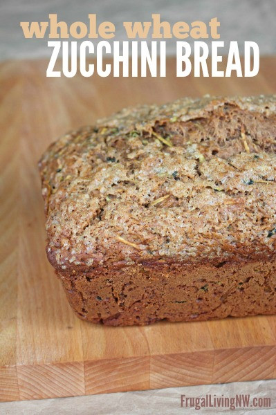 Low Sugar Zucchini Bread
 Whole Wheat Zucchini Bread Recipe