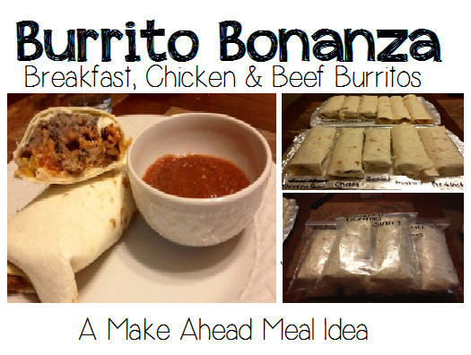 Make Ahead Breakfast Burrito Recipes
 Make Ahead Meals – Burrito Bonanza Breakfast Chicken and