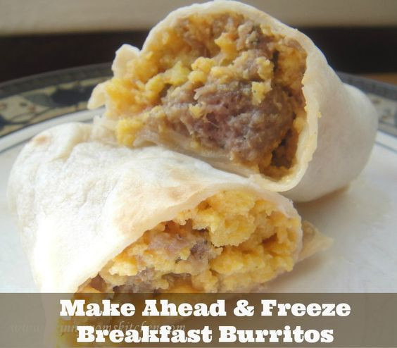 Make Ahead Breakfast Burritos
 Breakfast burritos Burritos and Freezers on Pinterest