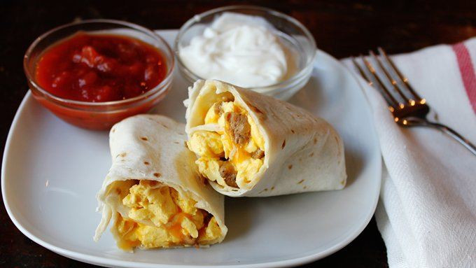 Make Ahead Breakfast Burritos
 Make Ahead Breakfast Burritos recipe from Tablespoon