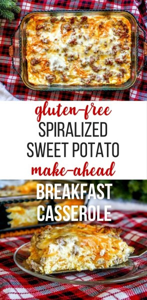 Make Ahead Breakfast Potatoes
 Make Ahead Spiralized Sweet Potato Breakfast Casserole