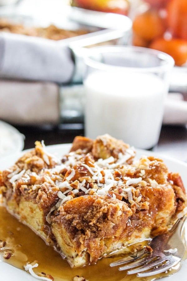 Make Ahead French Toast Casserole
 Overnight Coconut Cinnamon Pecan French Toast Casserole