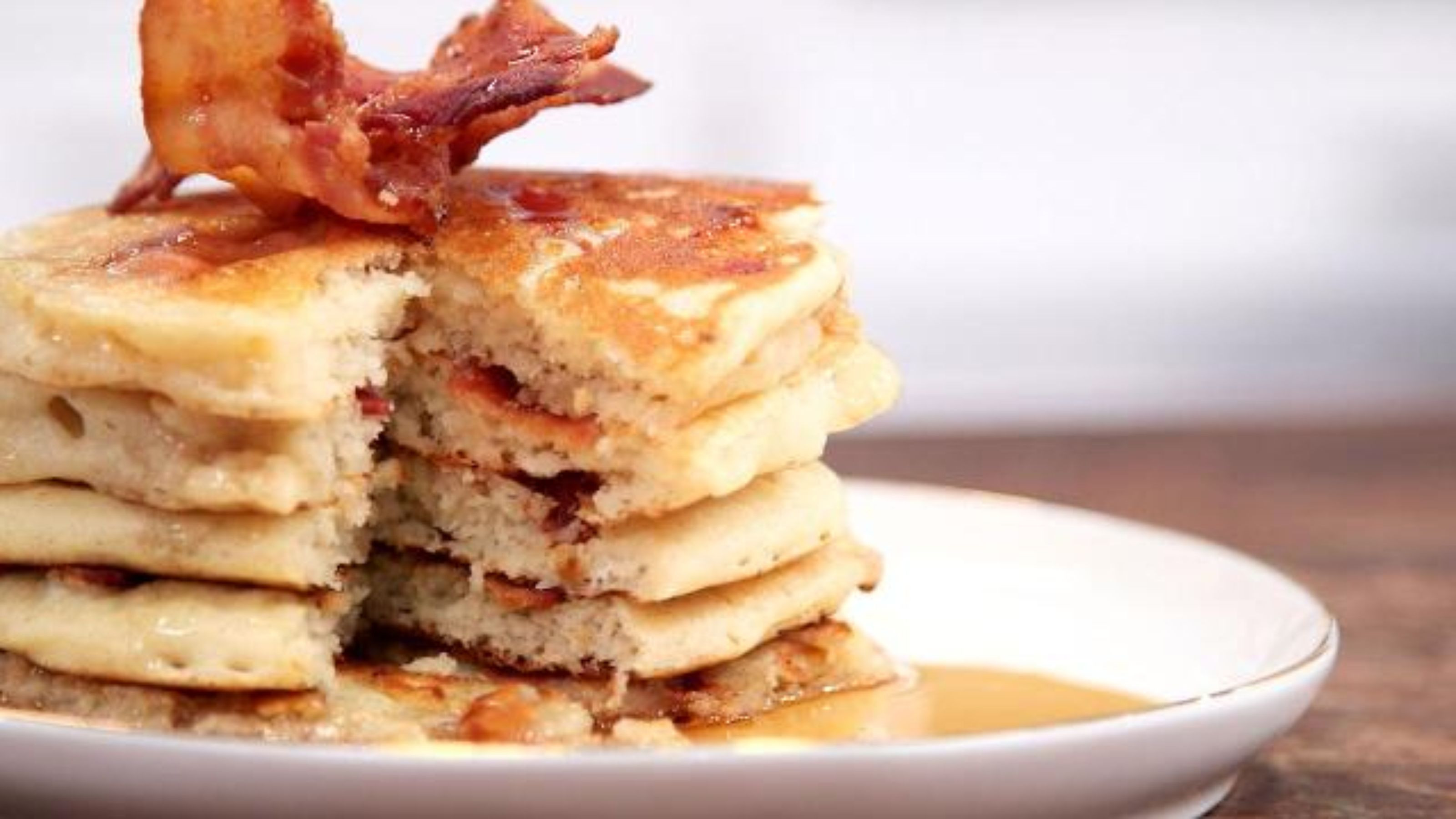 Makin Bacon Pancakes
 Makin bacon pancakes
