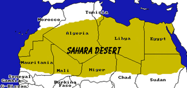 Map Of The Sahara Dessert
 sahara desert map