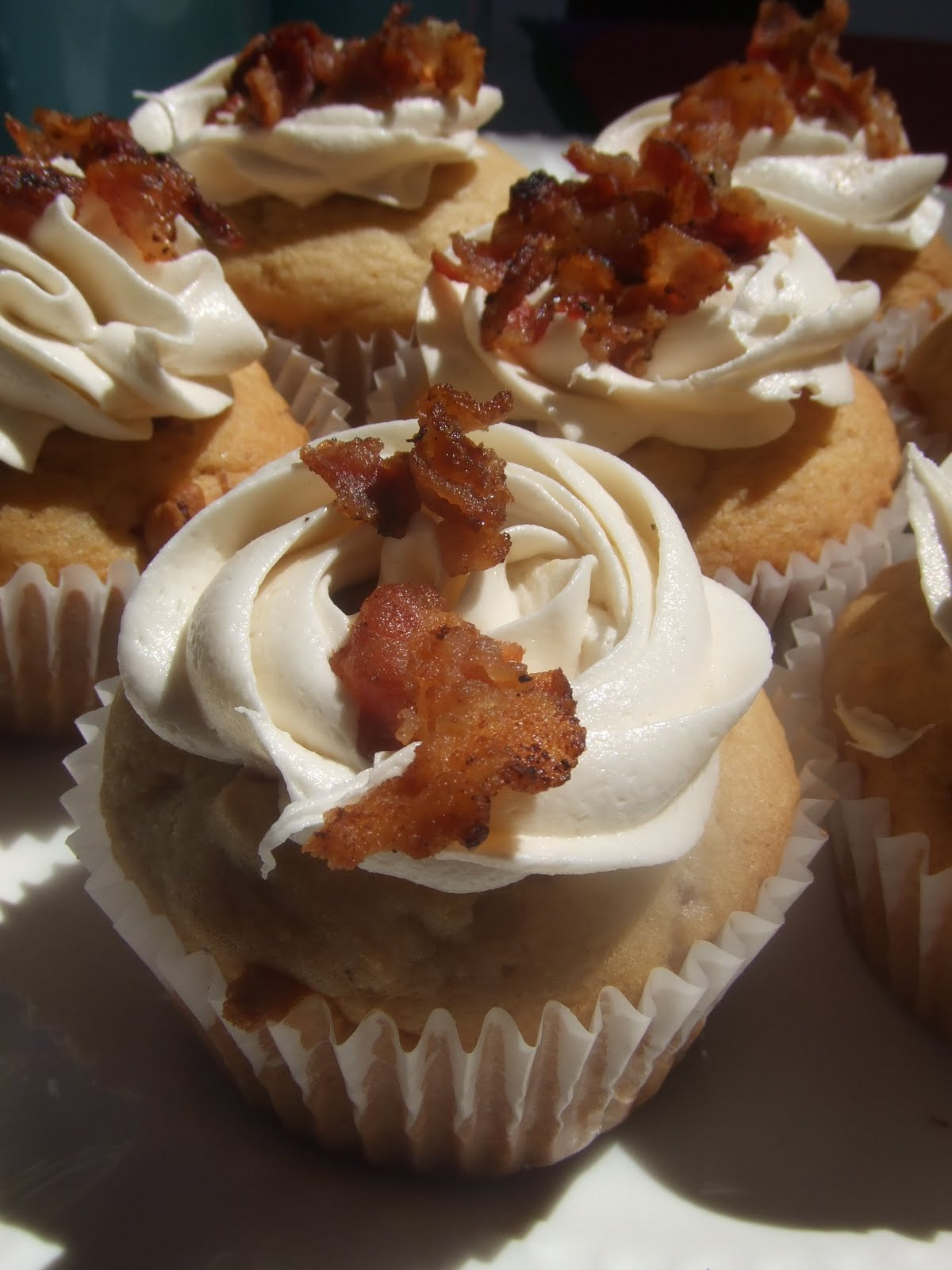 Maple Bacon Cupcakes
 Fairytale Frosting Cupcakes and Bacon