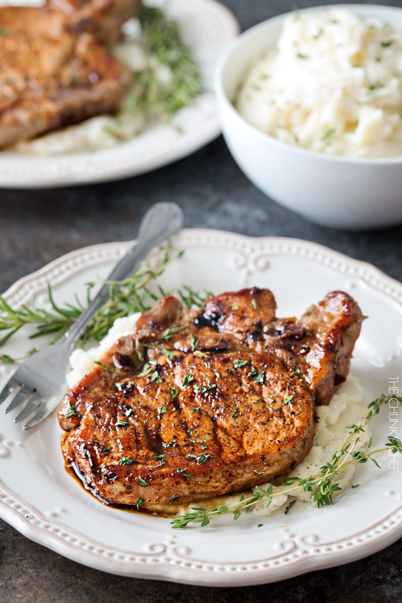 Maple Pork Chops
 Maple Balsamic Glazed Pork Chops The Chunky Chef