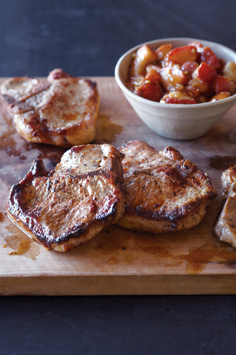 Maple Pork Chops
 Maple Brined Pork Chops with Pear Chutney