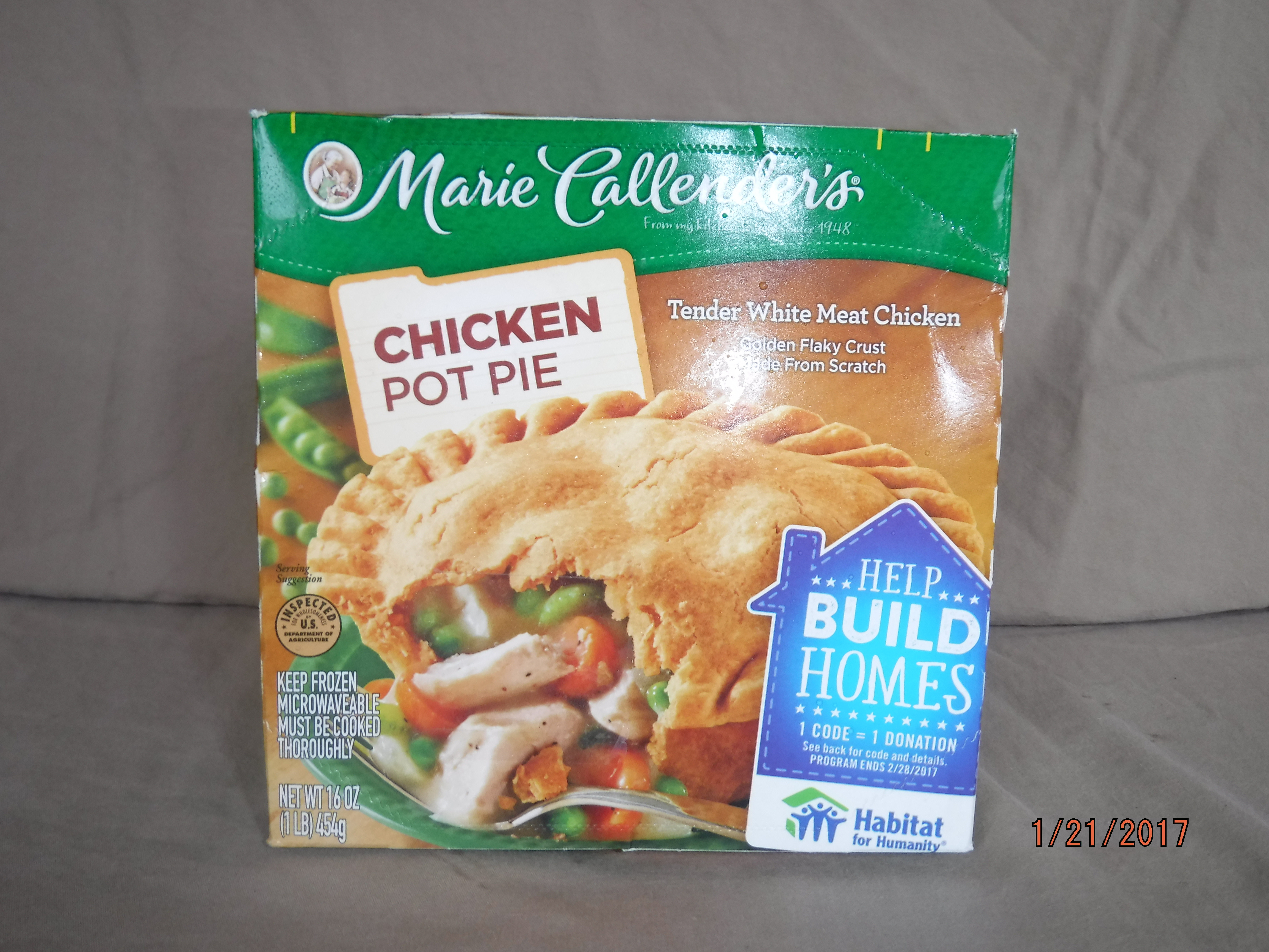 Marie Callender'S Chicken Pot Pie
 MARIE CALLENDERS CHICKEN POT PIE