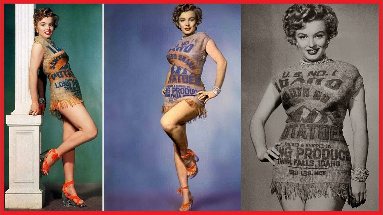 Marilyn Monroe Potato Sack
 MARILYN MONROE AND THE POTATO SACK DRESS C 1951