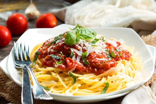 Marinara Sauce Vs Spaghetti Sauce
 Spaghetti with Homemade Pomodoro Sauce