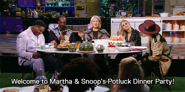 Martha &amp; Snoop'S Potluck Dinner Party
 Martha And Snoop GIF by VH1 Find & on GIPHY