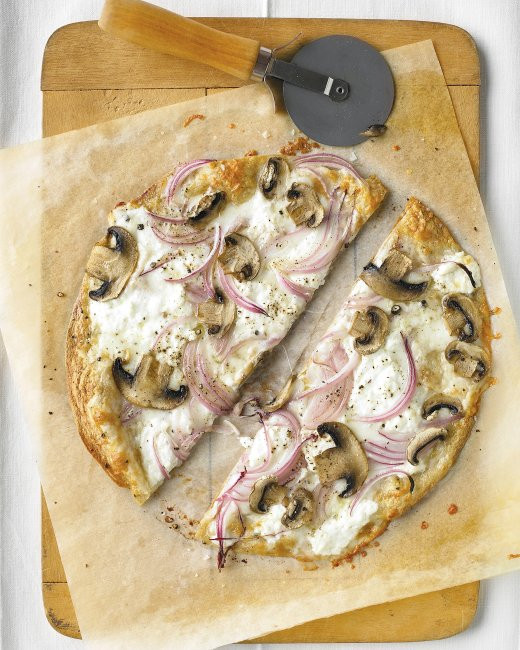 Martha Stewart Pizza Dough
 Thinnest Crust Pizza with Ricotta and Mushrooms Recipe