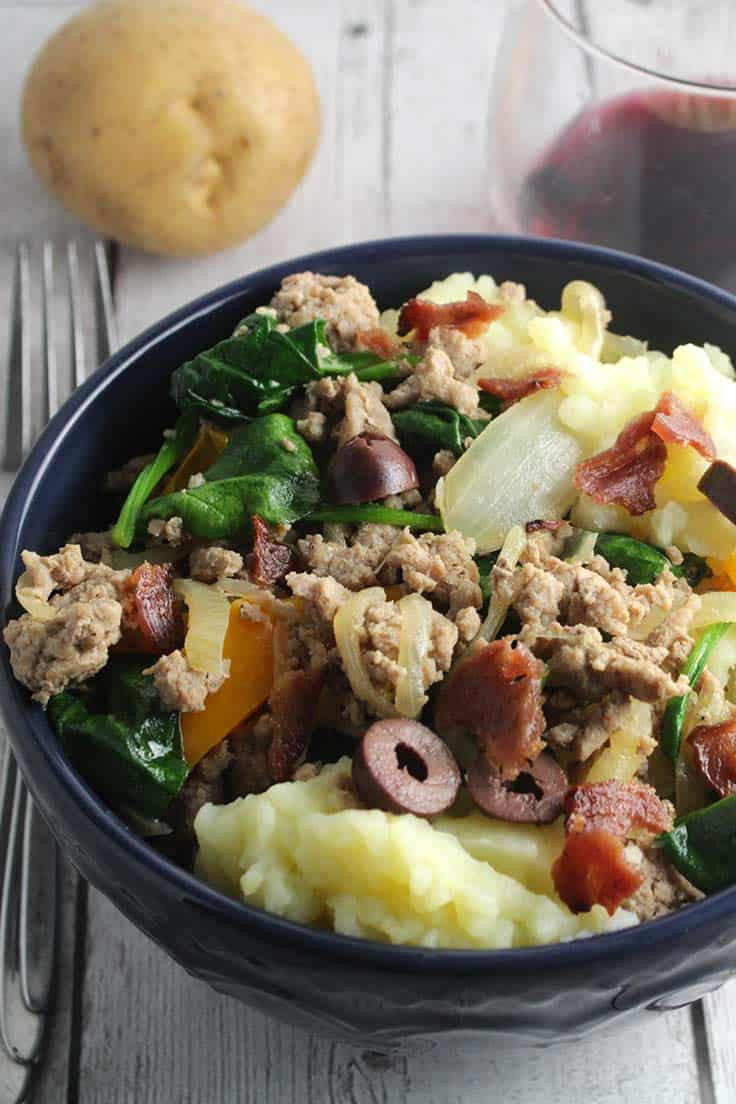 Mashed Potato Bowl
 Healthier Mashed Potato Bowls SundaySupper