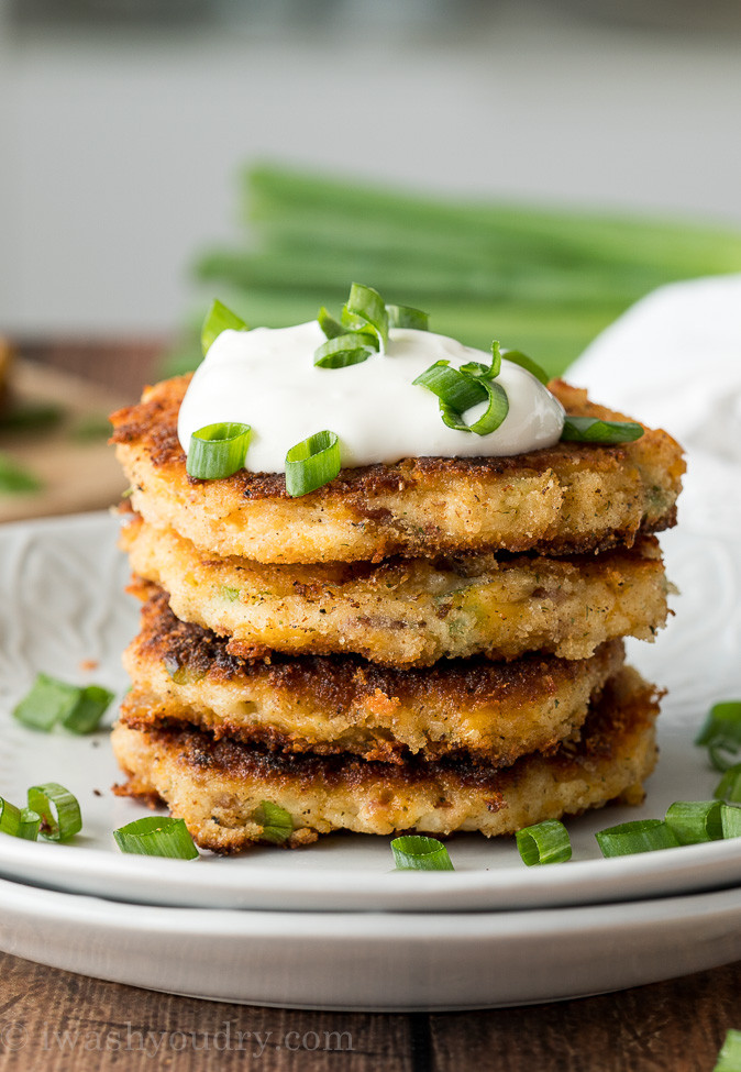 Mashed Potato Cakes
 Loaded Mashed Potato Cakes