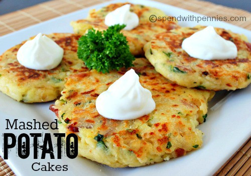 Mashed Potato Cakes
 Loaded Mashed Potato Cakes